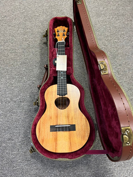 KoAloha KTM-10 Solid Koa Pikake Tenor Ukulele w/Case #3 - Made In Hawaii - Satin Finish