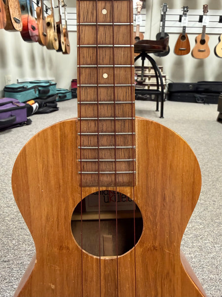 Kamaka Vintage Tiki Solid Koa Concert Ukulele w/Case - Made in Hawaii - Pre-Loved
