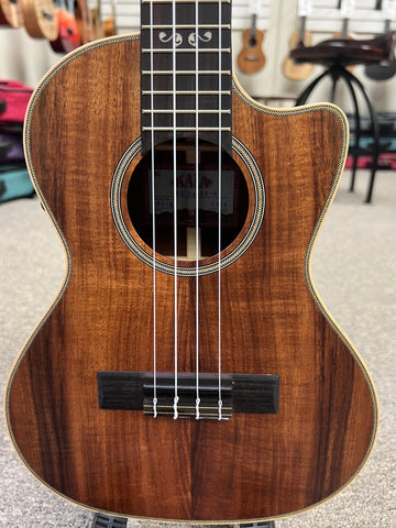 KALA KA-SA-TE-C Solid Acacia Electric Tenor Ukulele w/Cutaway