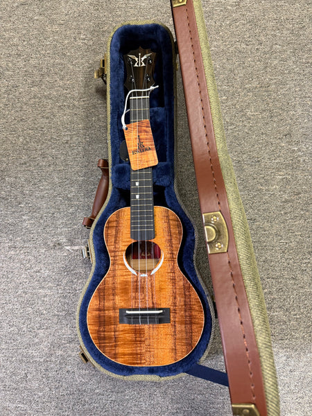 KoAloha Red Label "Polani" Solid Curly Koa Concert Ukulele w/Case