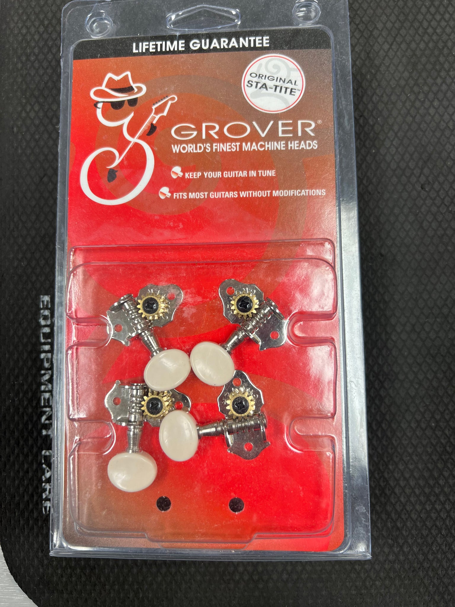 Grover 9NW Sta-Tite Ukulele Tuners Chrome w/Ivory Buttons - Ukulele Machine Heads