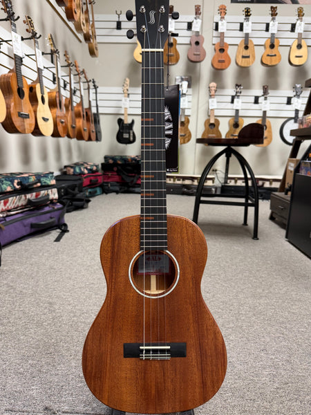 KALA KA-WF-AMHG-B Solid Mahogany Baritone Ukulele w/Case - Waterfall Series