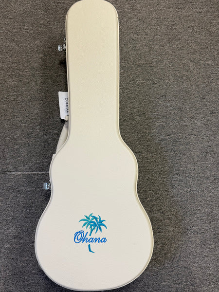OHANA TK-570G Solid Koa Tenor Ukulele w/Case - Abalone Bird Inlays