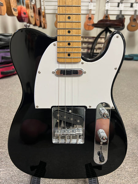 Eastwood Tele Large Body Black Tenor Steel String Ukulele w/Case - Pre-Loved