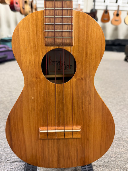 Kamaka Vintage Tiki Solid Koa Concert Ukulele w/Case - Made in Hawaii - Pre-Loved