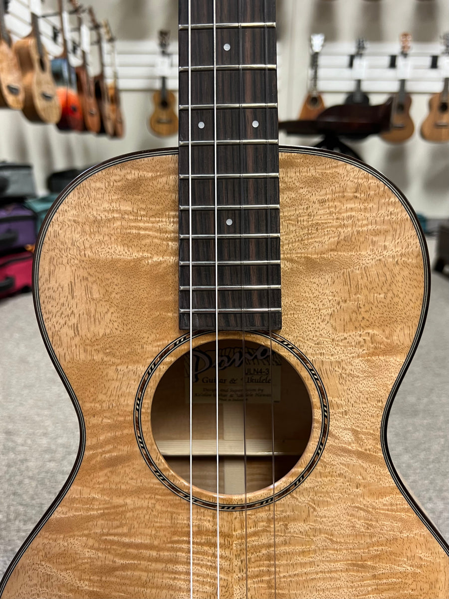 PONO ULN4-3 Nylon String Solid Mango Large Body Baritone Ukulele w/Case ...