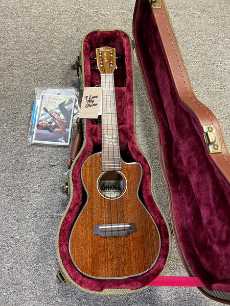 Ohana CK-35CG-CL Cynthia Lin Solid Mahogany Concert Ukulele w/Case