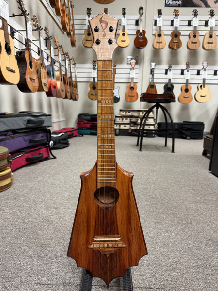 KoAloha Pops Made Custom Solid Koa Sceptre Tenor Ukulele w/Case - Made in Hawaii