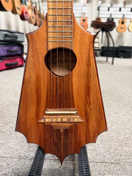 KoAloha Pops Made Custom Solid Koa Sceptre Tenor Ukulele w/Case - Made in Hawaii