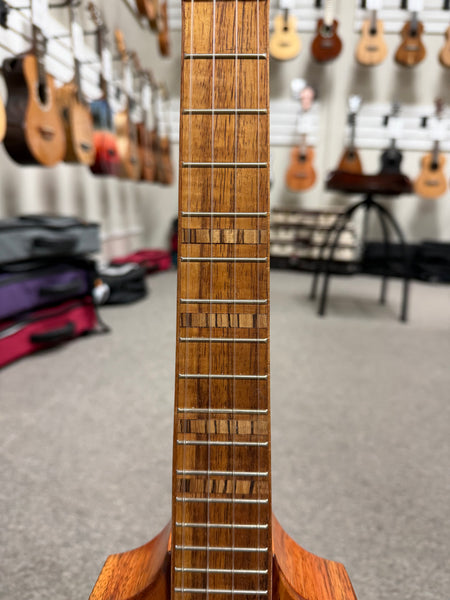 KoAloha Pops Made Custom Solid Koa Sceptre Tenor Ukulele w/Case - Made in Hawaii