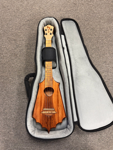 KoAloha Pops Made Custom Solid Koa Sceptre Tenor Ukulele w/Case - Made in Hawaii