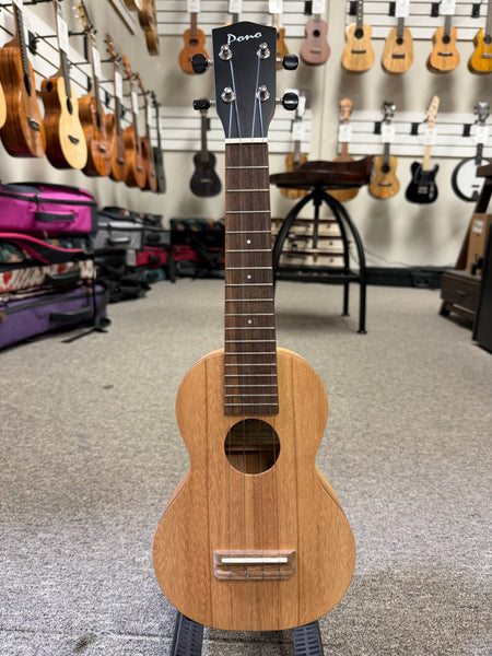 Pono AS-K Solid Acacia Soprano Ukulele - Kalele Series