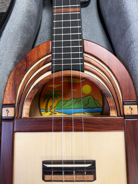 KoAloha Pops Made Custom Koa Juke-A-Lele Tenor Ukulele w/Case - Made in Hawaii