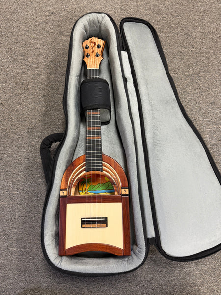 KoAloha Pops Made Custom Koa Juke-A-Lele Tenor Ukulele w/Case - Made in Hawaii