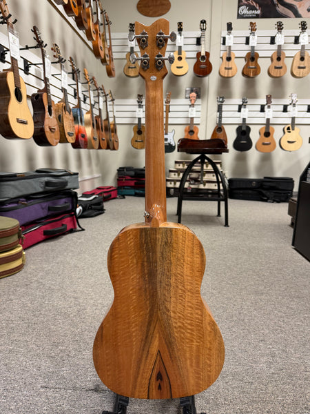 Makaio MSMBS-10E Steel String Spalted Mango Electric Baritone Ukulele w/Case