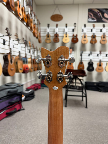 Makaio MSMBS-10E Steel String Spalted Mango Electric Baritone Ukulele w/Case