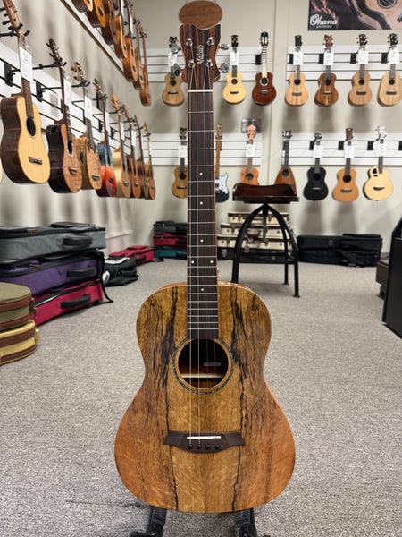 Makaio MSMBXS-10 Large Body Steel String Spalted Mango Baritone Ukulele w/Case