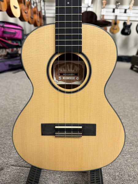 KALA KA-SSKTU-T Solid Spruce/Koa Travel Tenor Electric Ukulele w/Case - Thin Body Uke