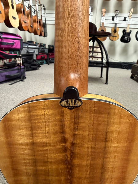 KALA KA-SSKTU-T Solid Spruce/Koa Travel Tenor Electric Ukulele w/Case - Thin Body Uke