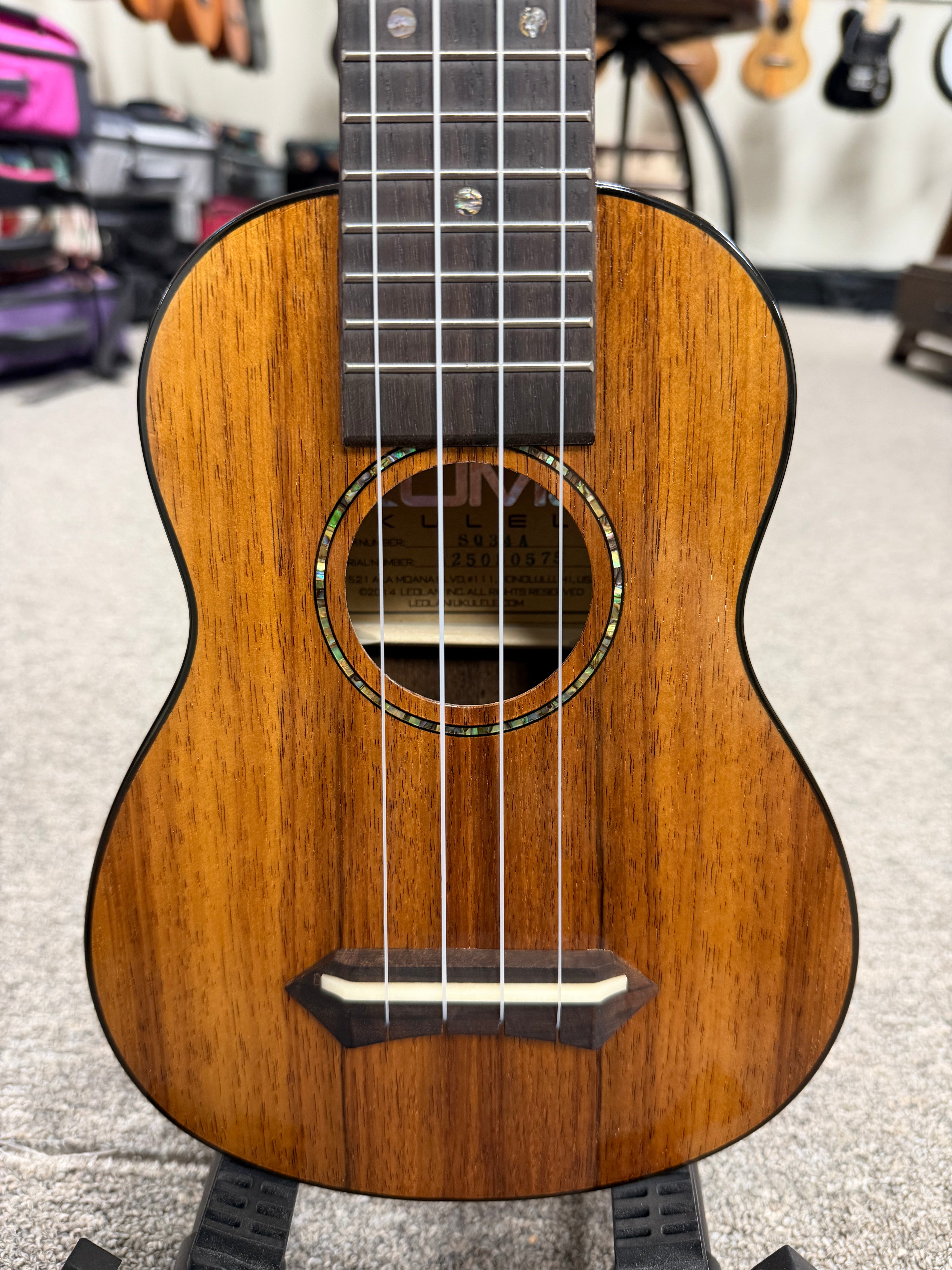 KUMU SQ-34A Koa Soprano Long Neck Ukulele #1 - Matte Finish
