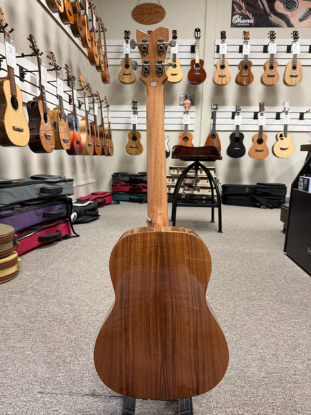 Makaio MKBXS-10E Large Body Steel String Koa Electric Baritone Ukulele w/Case