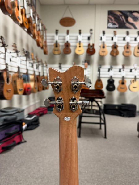 Makaio MKBXS-10E Large Body Steel String Koa Electric Baritone Ukulele w/Case