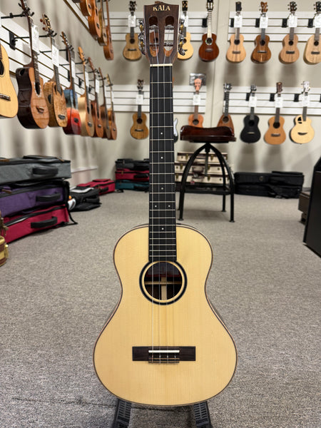 KALA KA-ASZCT-ST Solid Spruce/Ziricote Tenor XL Ukulele - Super Tenor