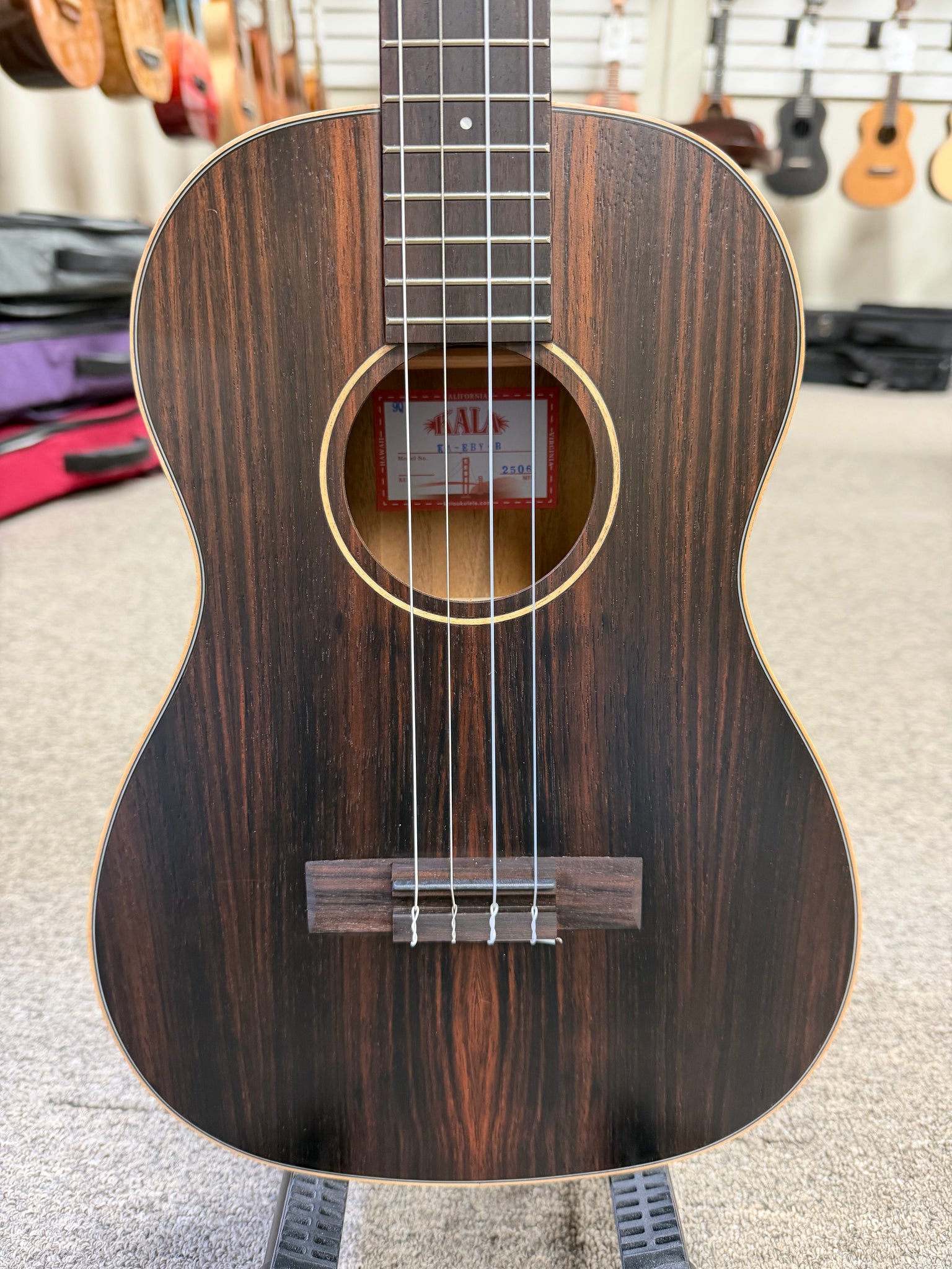 KALA KA-EBY-B Striped Ebony Baritone Ukulele