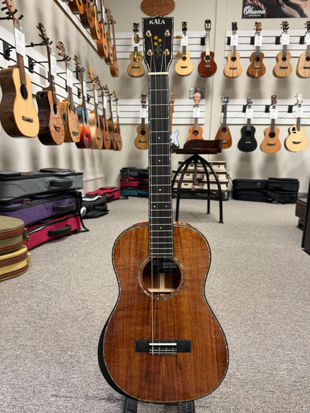 KALA KA-20th KOA-B Solid Koa/Mahogany Baritone Ukulele w/Case - B-Stock - 20th Anniversary Limited Edition