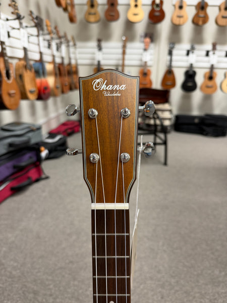 Ohana BK-35CE Solid Mahogany Electric Baritone Ukulele - Cutaway/Electric