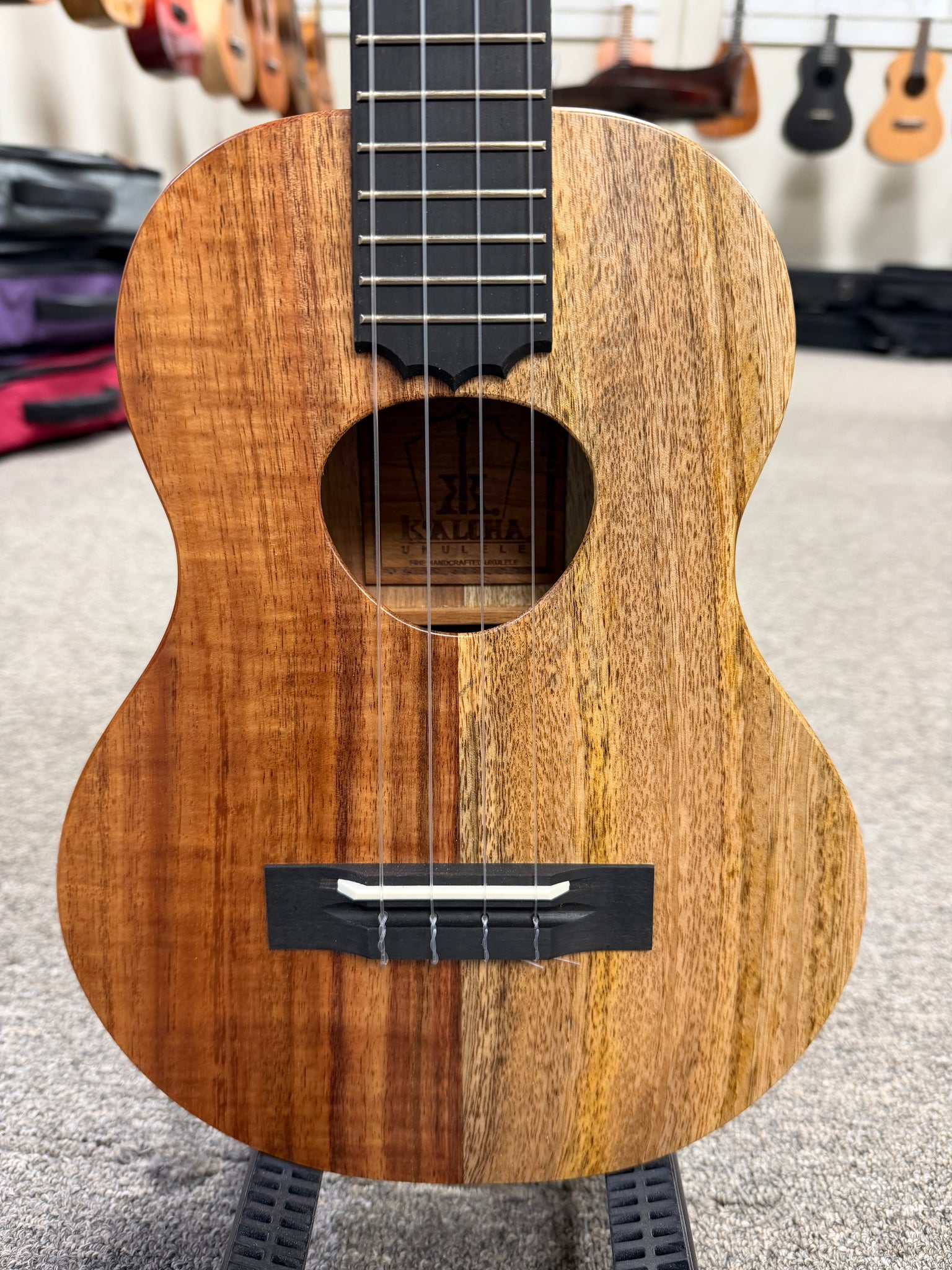 KoAloha KTNP-10 Solid Koa/Mango Naupaka Tenor Ukulele w/Case #2 - Pikake Finish