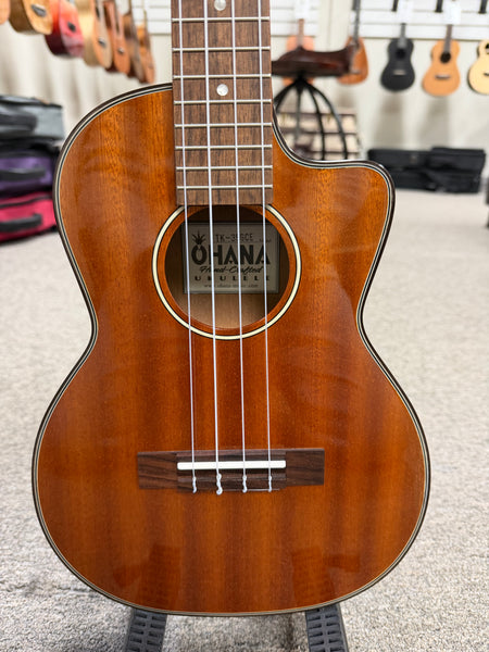 Ohana TK-35GCE Solid Mahogany Electric Tenor Ukulele