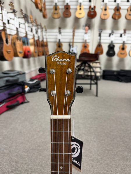Ohana TK-35GCE Solid Mahogany Electric Tenor Ukulele