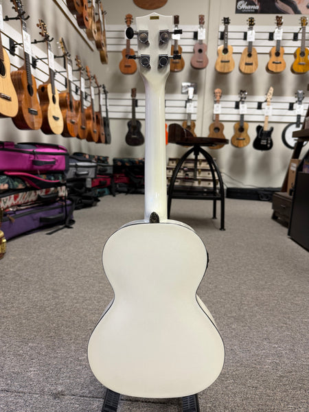 KALA KA-JTE-MTW Metallic White Archtop Electric Tenor Ukulele - Pre Loved
