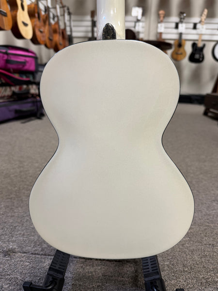 KALA KA-JTE-MTW Metallic White Archtop Electric Tenor Ukulele - Pre Loved
