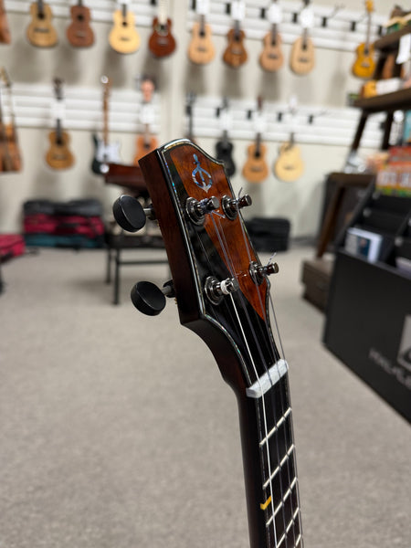 Cornerstone Custom Solid Redwood/Quilted Sapele Tenor Ukulele w/Case  #133