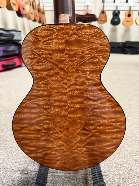 Cornerstone Custom Solid Redwood/Quilted Sapele Tenor Ukulele w/Case  #133
