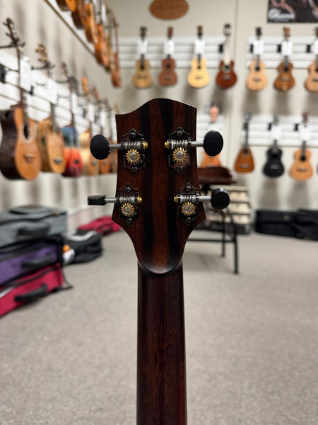 Cornerstone Custom Solid Redwood/Quilted Sapele Tenor Ukulele w/Case  #133