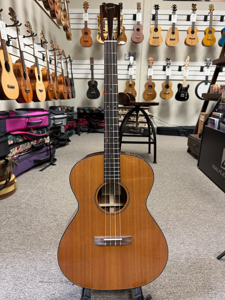 Pono BN4-4 Solid Cedar/Rosewood Large Body Baritone Nui Ukulele w/Case