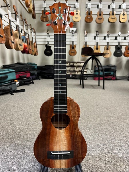 KoAloha KSM-02 Solid Koa Soprano Long Neck w/Case #1 - Concert Scale - Super Soprano