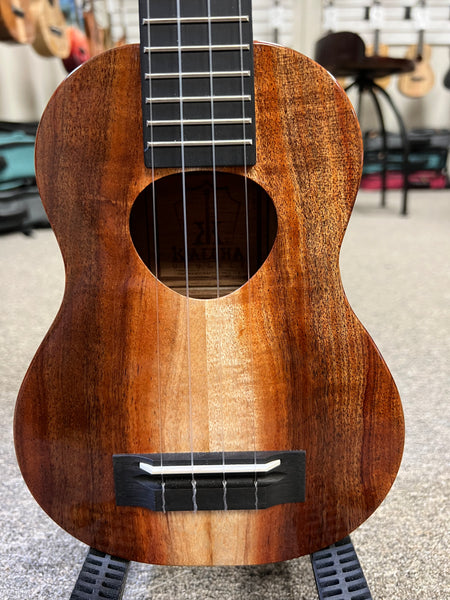 KoAloha KSM-02 Solid Koa Soprano Long Neck w/Case #1 - Concert Scale - Super Soprano