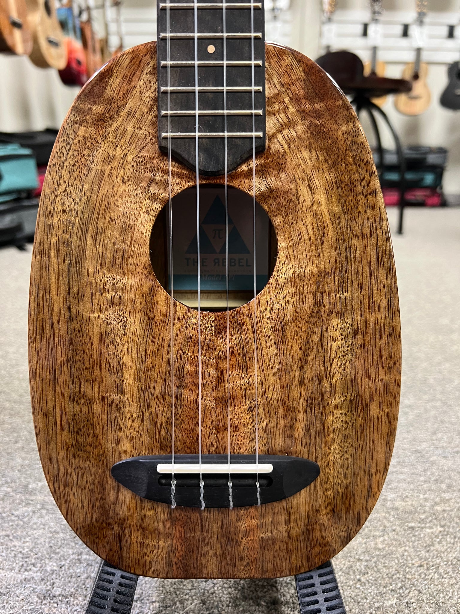 Rebel Double Creme Solid Mango Pineapple Tenor Ukulele w/Case