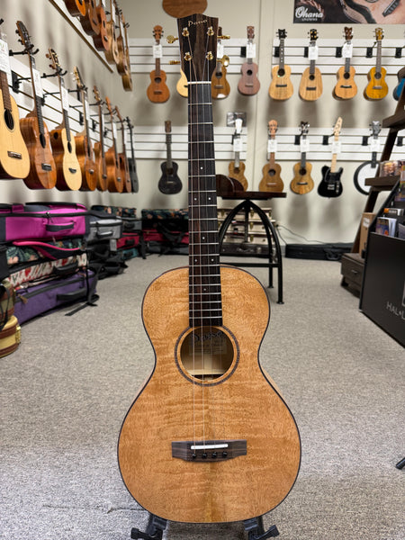 PONO UL4-3 Solid Mango Large Body Steel String Baritone Ukulele w/Case