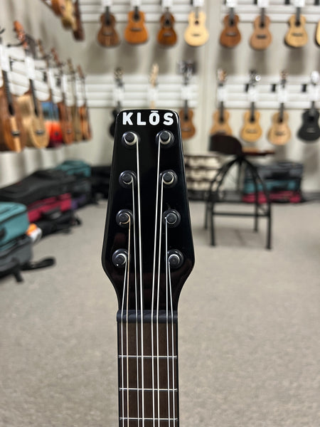 Klos Deluxe Hybrid Carbon Fiber Tenor Electric 8 String Ukulele w/Case - Travel Uke - Fishman Pickup