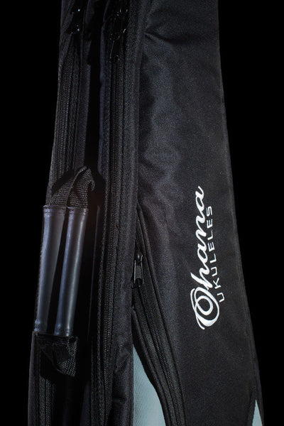 Ohana DB2-27GY Double Tenor Ukulele Gig Bag- Grey Accent