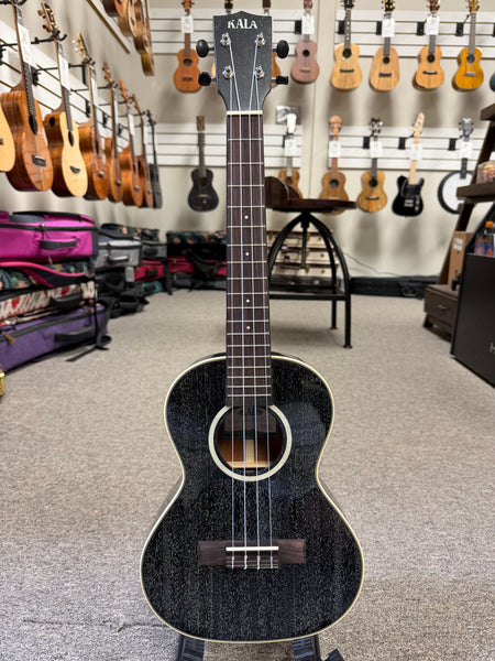 KALA KA-SDH-T Solid Salt and Pepper Doghair Mahogany Tenor Ukulele w/Case