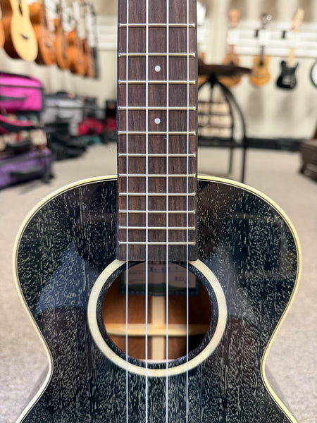 KALA KA-SDH-T Solid Salt and Pepper Doghair Mahogany Tenor Ukulele w/Case