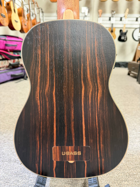 KALA EBY-FL Striped Ebony Fretless Acoustic-Electric U-Bass w/Case - UBASS