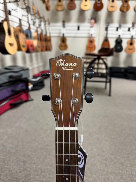 Ohana CK-35CE Mahogany Electric Concert Ukulele w/Cutaway - Solid Mahogany