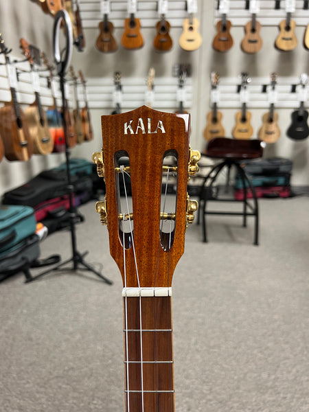 KALA KA-SKBGE-C Solid Spruce/Koa Electric Baritone Ukulele w/Cutaway